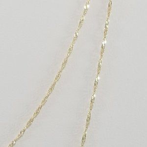 Solid 10kt YG 1mm Singapore Chain  18"